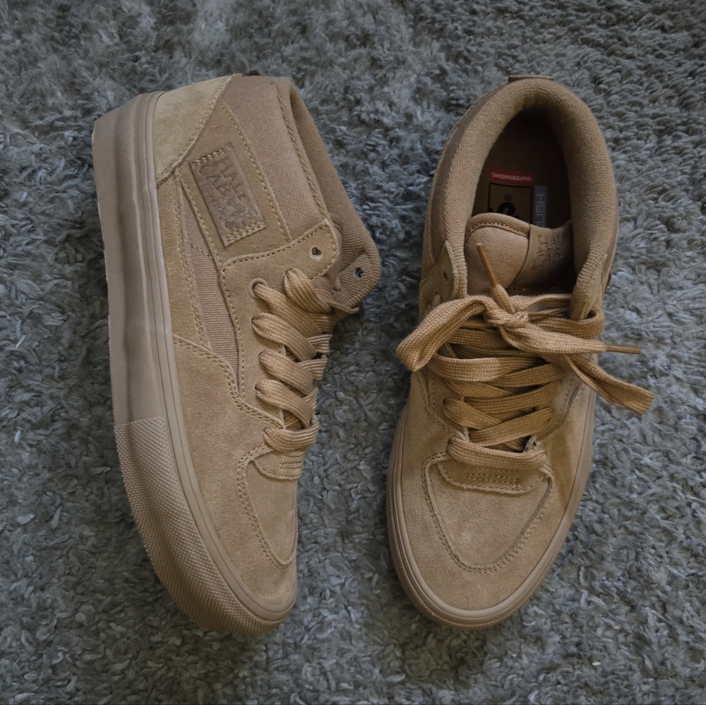 Vans Skate Half Cab Men Size 7.5 Popcush Brown And Gum 032026 - Picture 1 of 10